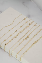 14K Solid Gold Heart Ball Chain Bracelet