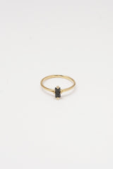 14K Solid Gold Emerald Cut Onyx Stone Ring