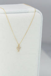 14K Solid Gold XS Cross Charm Necklace