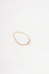 14K Solid Gold Clover Chain Ring – Delicate Elegance