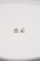Purrfect Heart Kitty Stud Earring