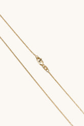14K Solid Gold 0.8MM Diamond Cut Square Wheat Pendant Chain Necklace