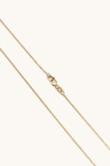 14K Solid Gold 0.8MM Diamond Cut Square Wheat Pendant Chain Necklace