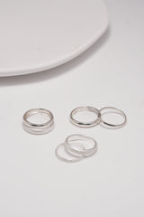 925 Sterling Silver Smooth Finish or Brushed Textured Stackable Ring
