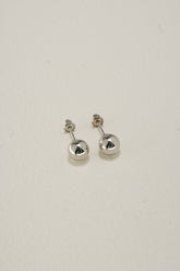 14K Solid White Gold Ball Screw Back Stud Earring