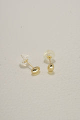 14K Solid Gold 3D Marquise Stud Earring