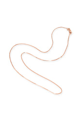 14K Solid Rose Gold 1mm Box Chain Necklace