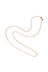 14K Solid Rose Gold 1mm Box Chain Necklace