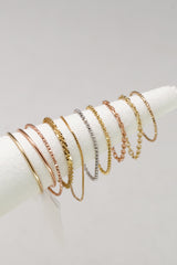 14K Solid Yellow Gold Box Chain Ring