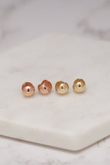 14K Solid Gold 12MM Ball Sphere Hoop Earring