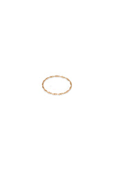 14K Solid Gold Flat Twisted Rope Stackable Ring