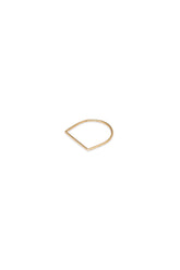 14K Solid Gold Square Bar Stackable Ring