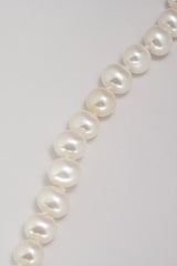 14K Solid Gold Finish Fresh Water Genuine Pearl Necklace