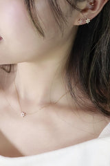 14K Solid Gold Daisy Flower Stud Earring | White | Pink Earring