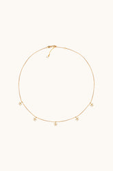 Bloom Crush 14K Solid Gold 5.5MM Multi-Flower Charm Drop Necklace - Pretty At Sam