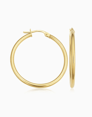 14K Solid Gold 170m Latch Hoop Earring - Pretty At Sam