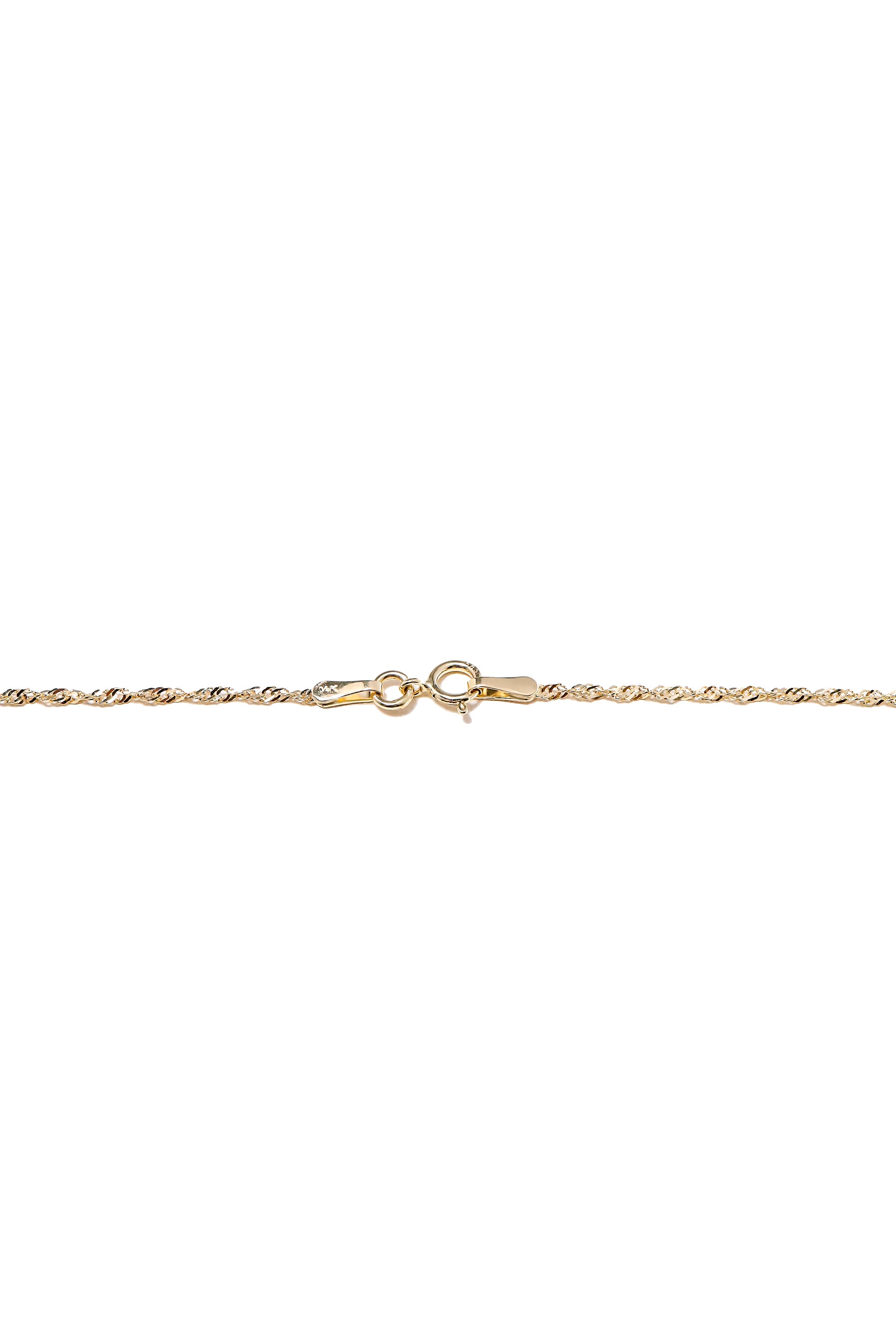 14K Solid Gold Singapore Chain 1mm Dainty 16" Basic Necklace - Pretty At Sam