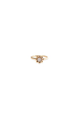 14K Solid Gold CZ 3D Sun Flower Pinky Baby Ring - Pretty At Sam