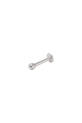 14K White Gold Inner Screw Labret Flatback 2MM Ball Single Studs