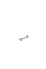 14K Solid Gold Inner Screw Labret Flatback 3MM Ball Single Studs