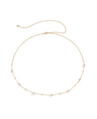 Crystal & Ball Beaded Belly Waist Long Chain Body Bikini Jewelry (2 Colors Available) - Pretty At Sam