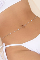 Crystal & Ball Beaded Belly Waist Long Chain Body Bikini Jewelry (2 Colors Available) - Pretty At Sam