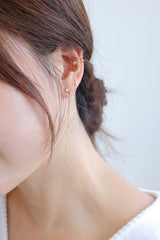 Cubic Stone Threader One Side Ear Cuff Earring - Pretty At Sam