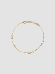 925 Silver radiant geometric harmony rectangle CZ bracelet - Pretty At Sam