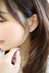 Gold Plated Colorful Daisy Flower Stud Earring - Pretty At Sam