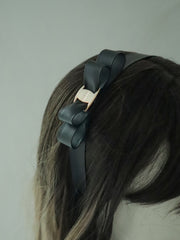 Eco - leather novel fashion buckle bow hairband - Pretty At Sam
