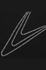 Stainless steel cuban chain waist belly belt long chain body jewelry - Pretty At Sam