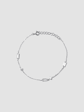 925 Silver radiant geometric harmony rectangle CZ bracelet - Pretty At Sam