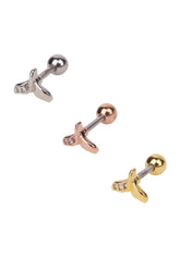 Surgical Steel Whale Tail Stud Single Stud - Pretty At Sam
