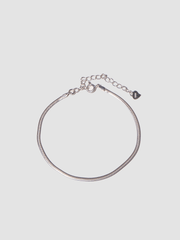 925 Silver link chain & snake chain basic bracelet - Pretty At Sam