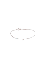 925 Sterling Silver Dainty Round CZ Drop Bracelet - Pretty At Sam