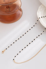 Simple Black Thin Beads Waist Chain Natural Decorations Belly Chains (2 Colors Available) - Pretty At Sam