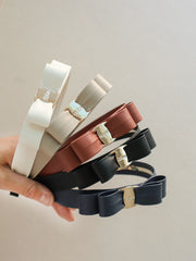 Eco - leather novel fashion buckle bow hairband - Pretty At Sam