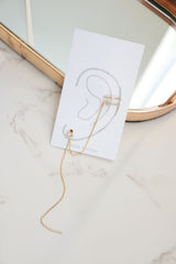 Cubic Stone Threader One Side Ear Cuff Earring - Pretty At Sam