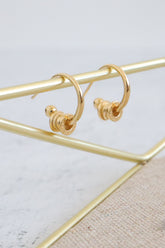 92.5 Sterling Silver BB Two Way Hoop Earring - Pretty At Sam