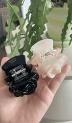 Rose Flower Shaped Acetate Hair Claw Clip - Pretty At Sam