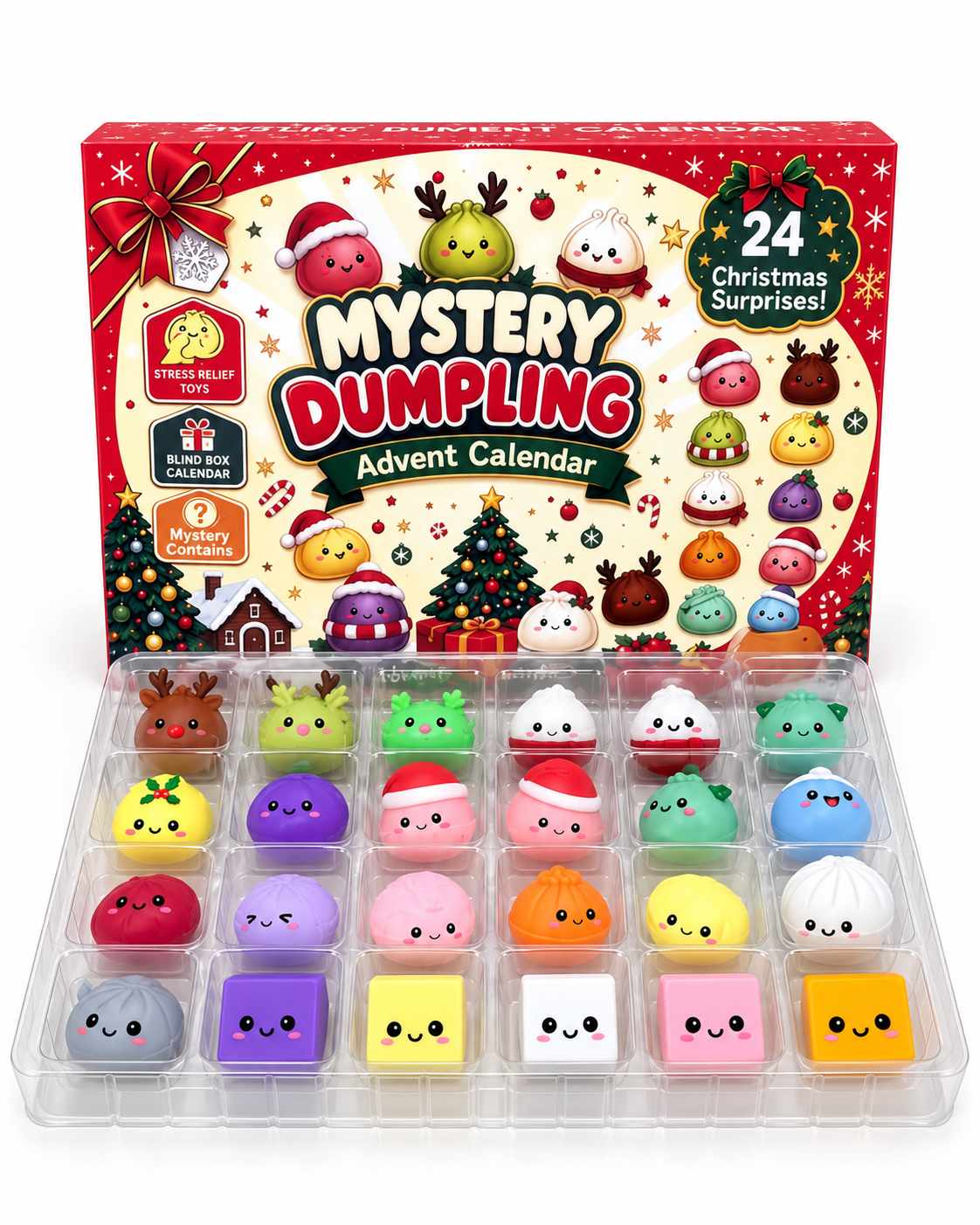 24-Day Christmas Mystery Dumpling Squishy Advent Calendar
