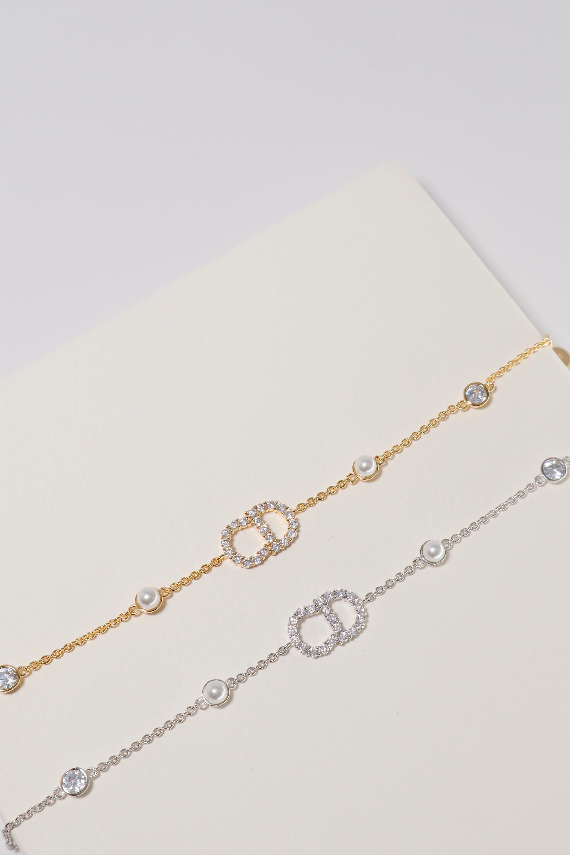 925 CZ Sterling Silver CD Bracelet - Pretty At Sam