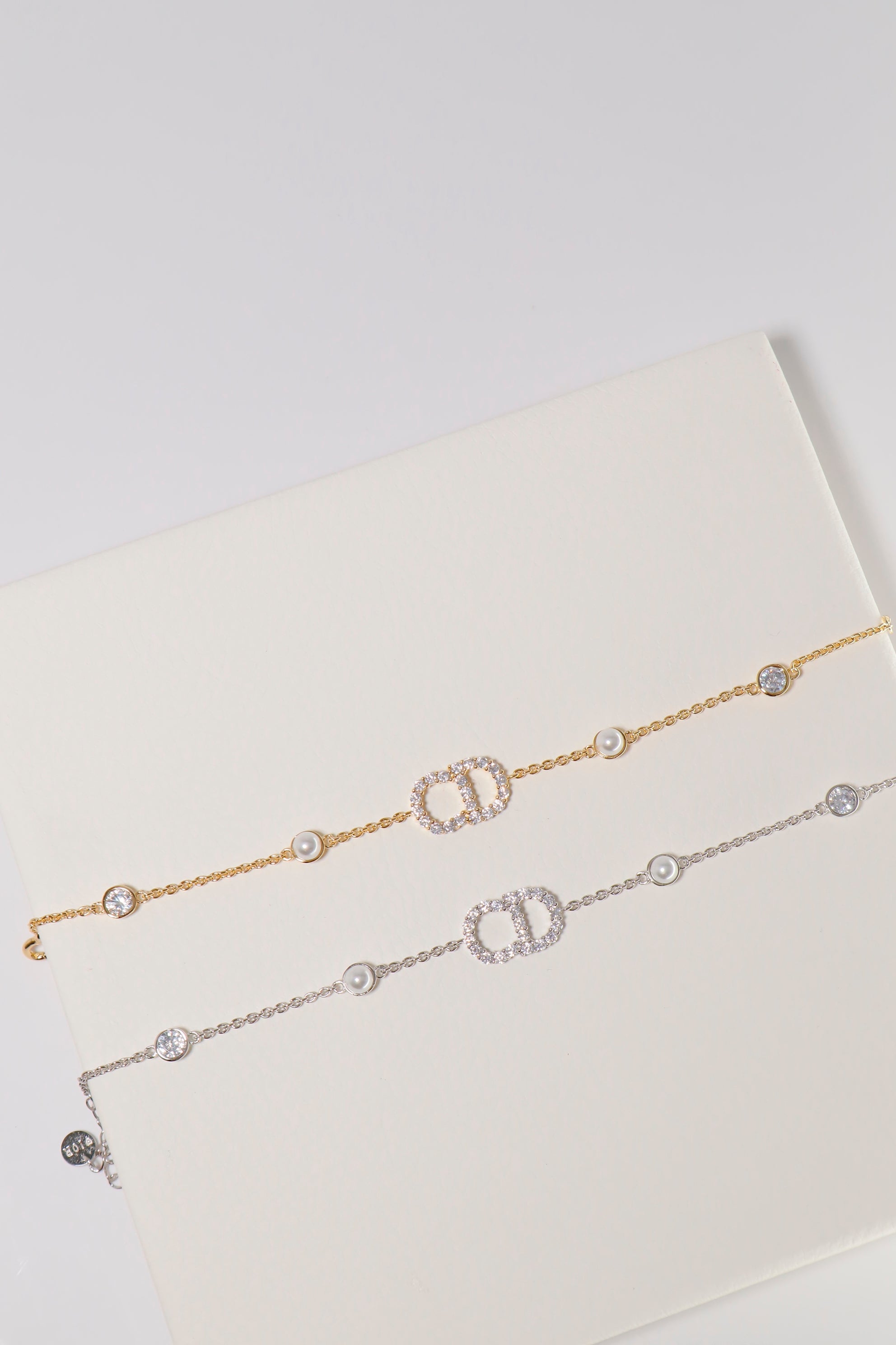 925 CZ Sterling Silver CD Bracelet - Pretty At Sam