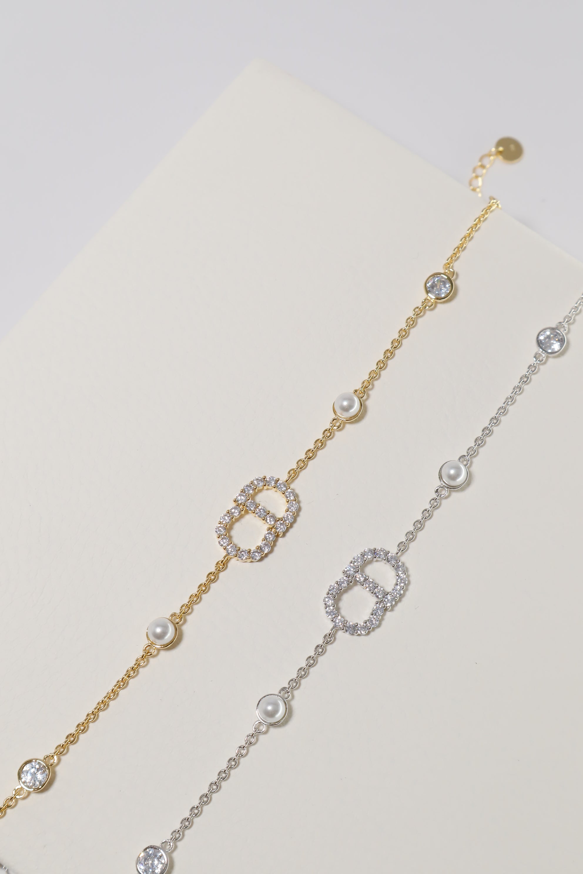 925 CZ Sterling Silver CD Bracelet - Pretty At Sam