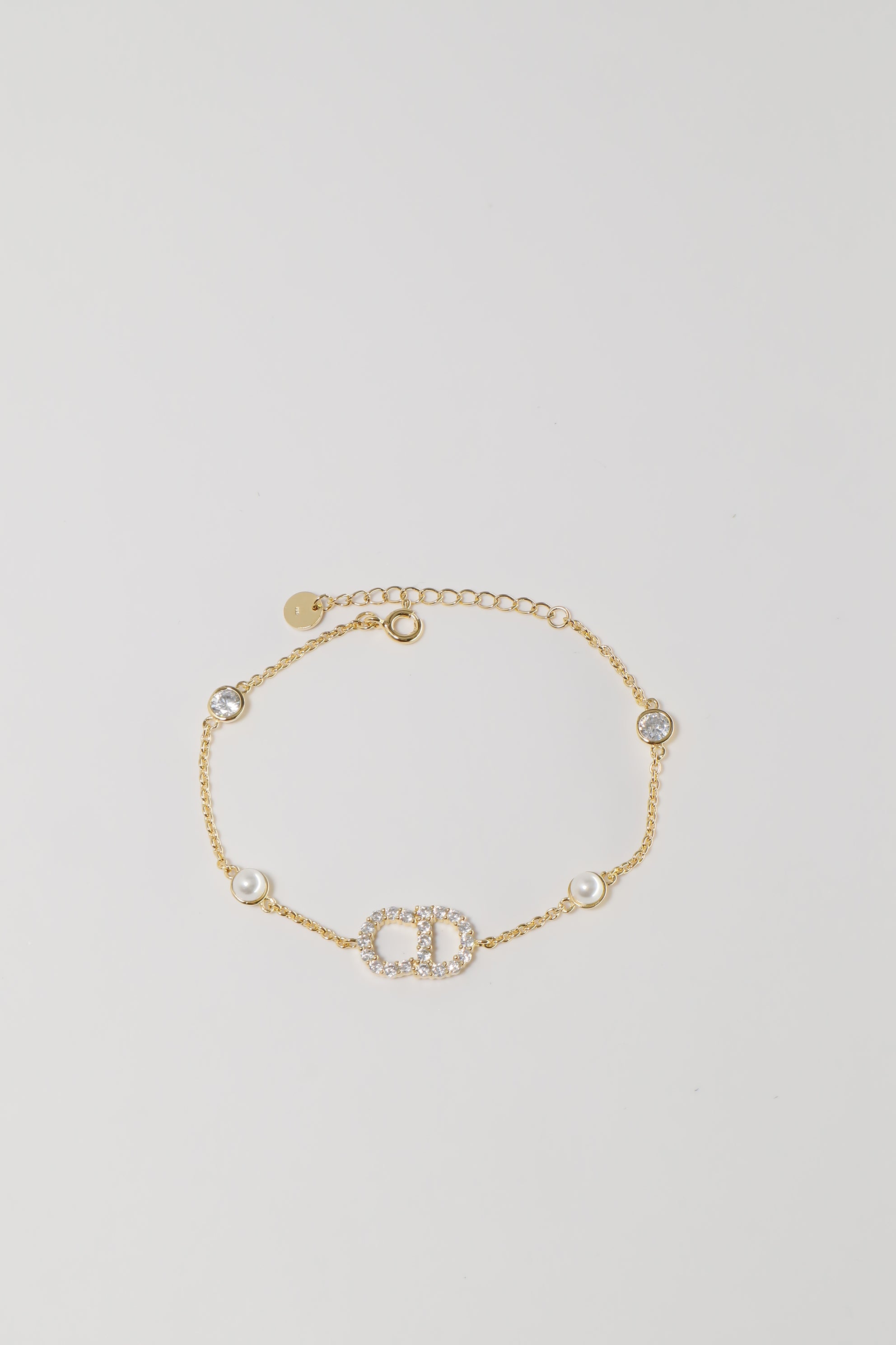 925 CZ Sterling Silver CD Bracelet - Pretty At Sam