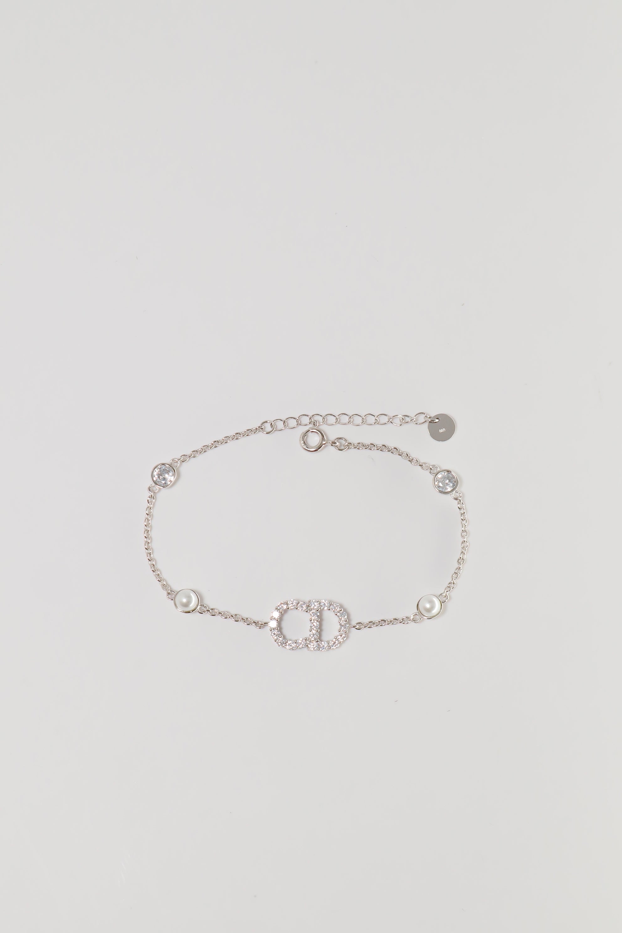 925 CZ Sterling Silver CD Bracelet - Pretty At Sam
