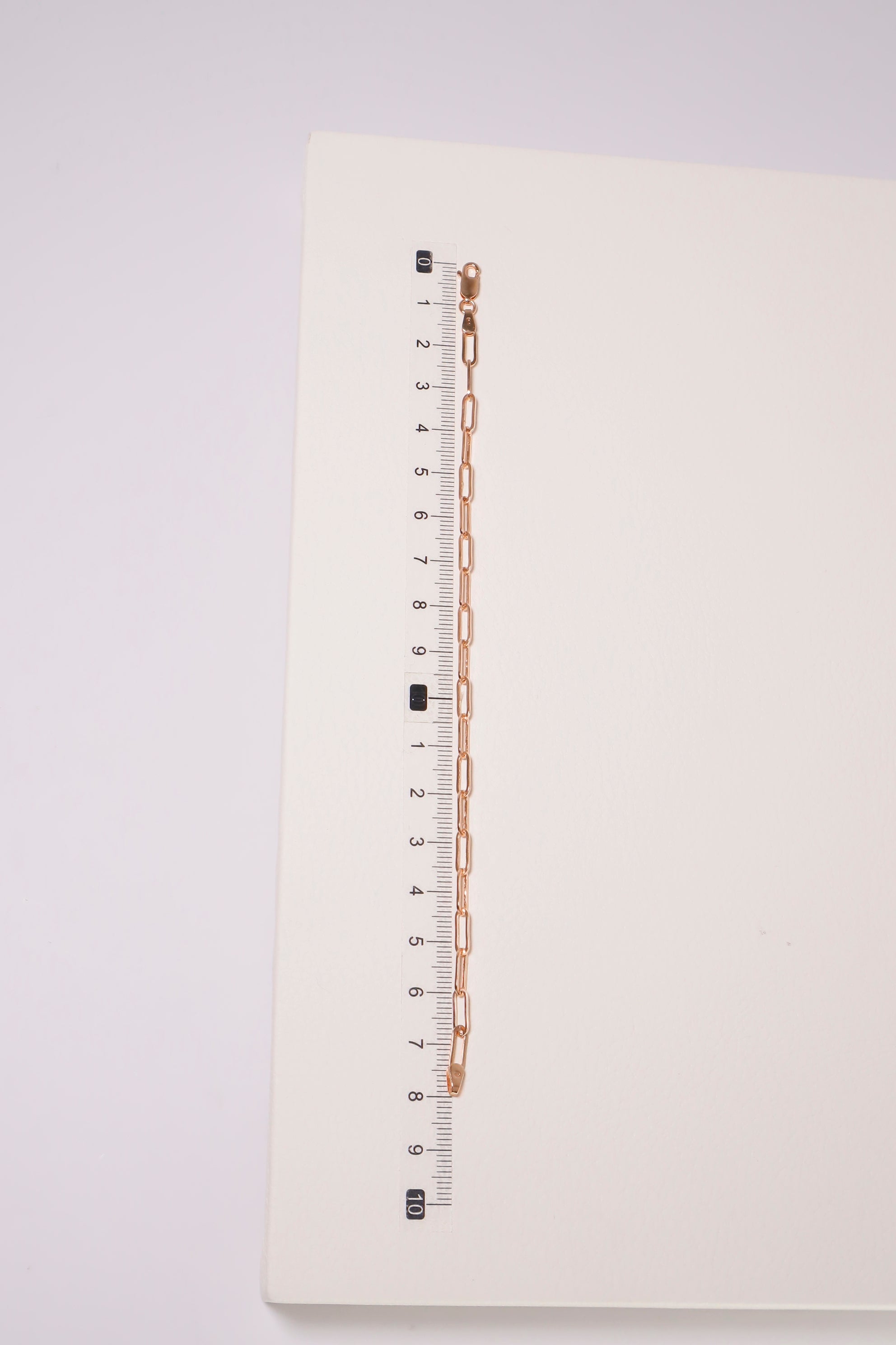 14K Solid Gold Paper Clip 8mm Bracelet - Pretty At Sam