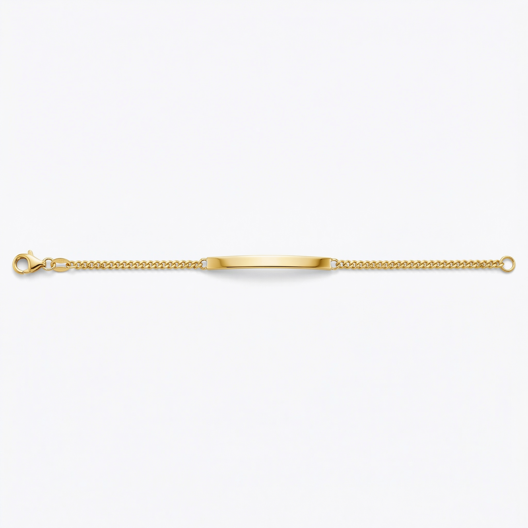 Gold bracelet on a white background