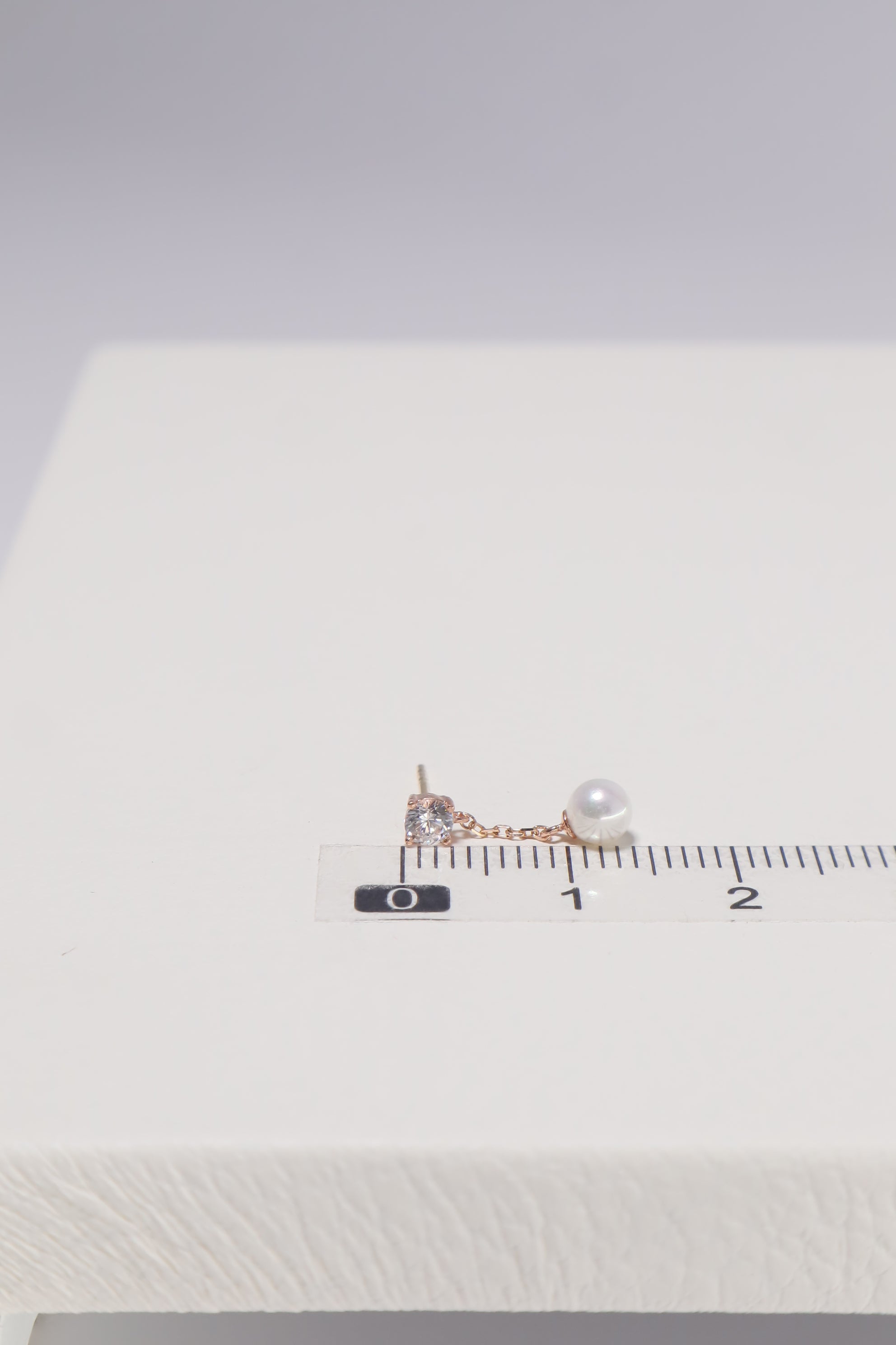 14K Solid Gold CZ Pearl Drop Earring - Pretty At Sam