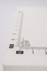14K Solid Gold CZ 8mm Narrow Marquise Stud Earring